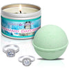 Mermaid Daydream Candle Travel Tin &amp; Bath Bomb Gift Set