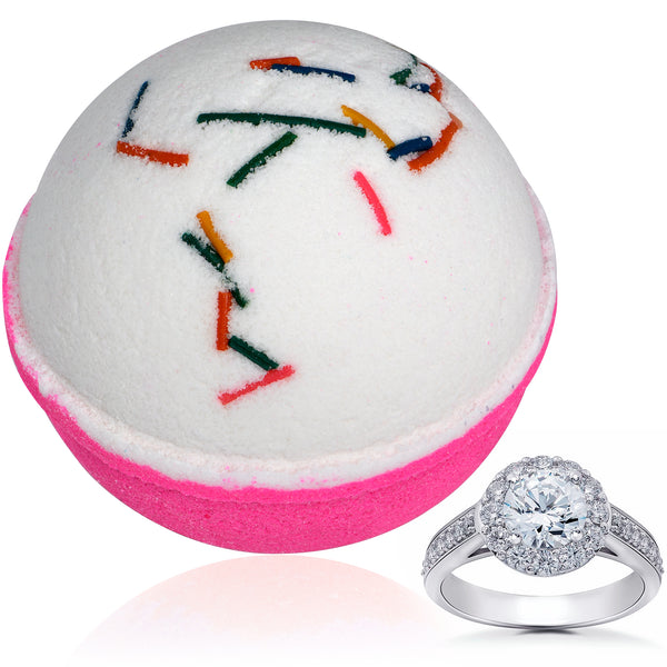 Birthday Bath Bomb with Soap Sprinkles Jackpot Candles