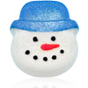 Snowman Bath Bomb Blue Hat with Customizable Christmas Stocking