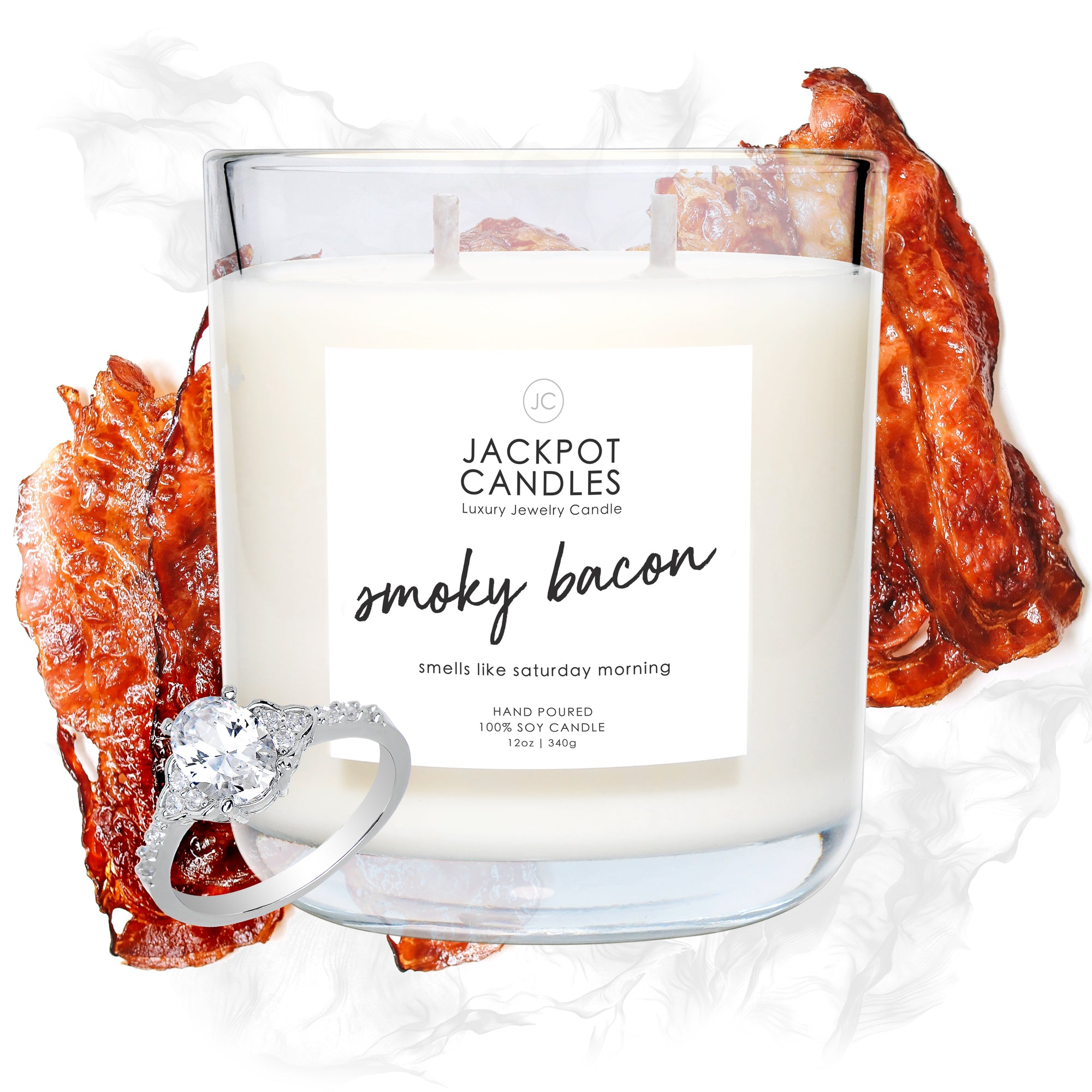 Smoky Bacon Double Wick Candle