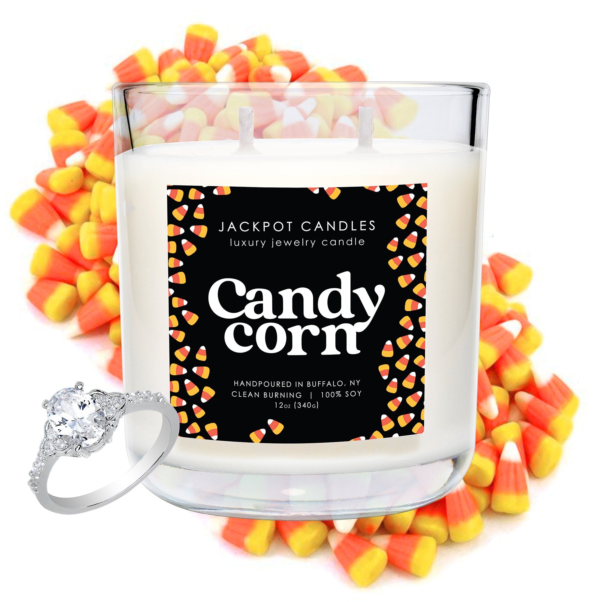 Candy Corn Double Wick Candle