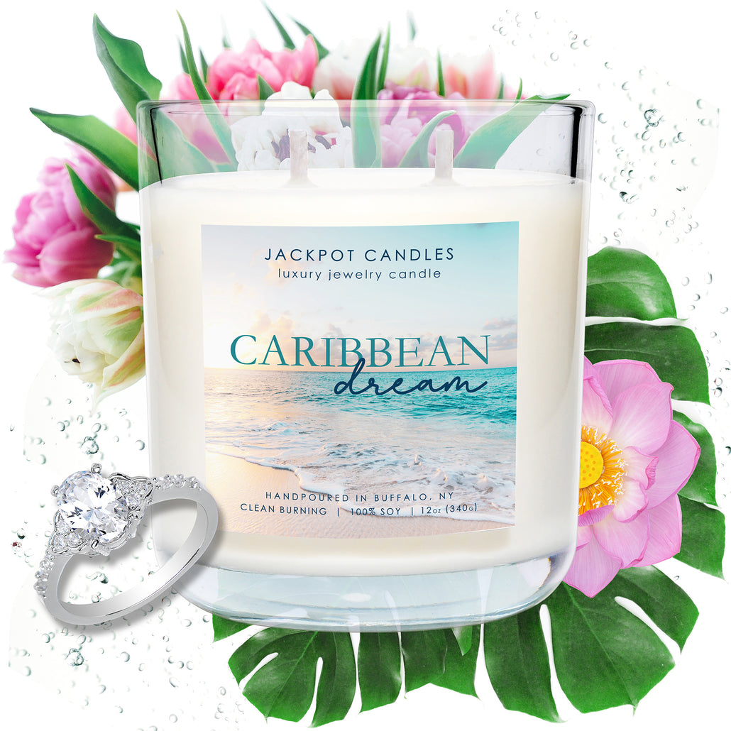 Caribbean Dream Double Wick Jewelry Ring Candle