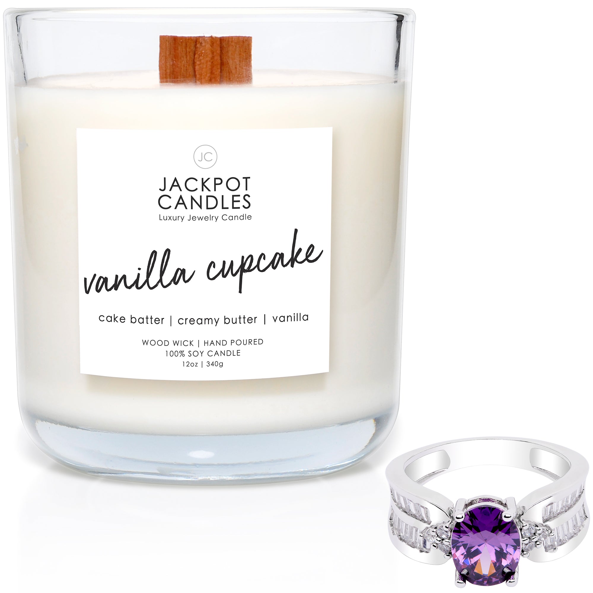 Vanilla Cupcake Wooden Wick Candle