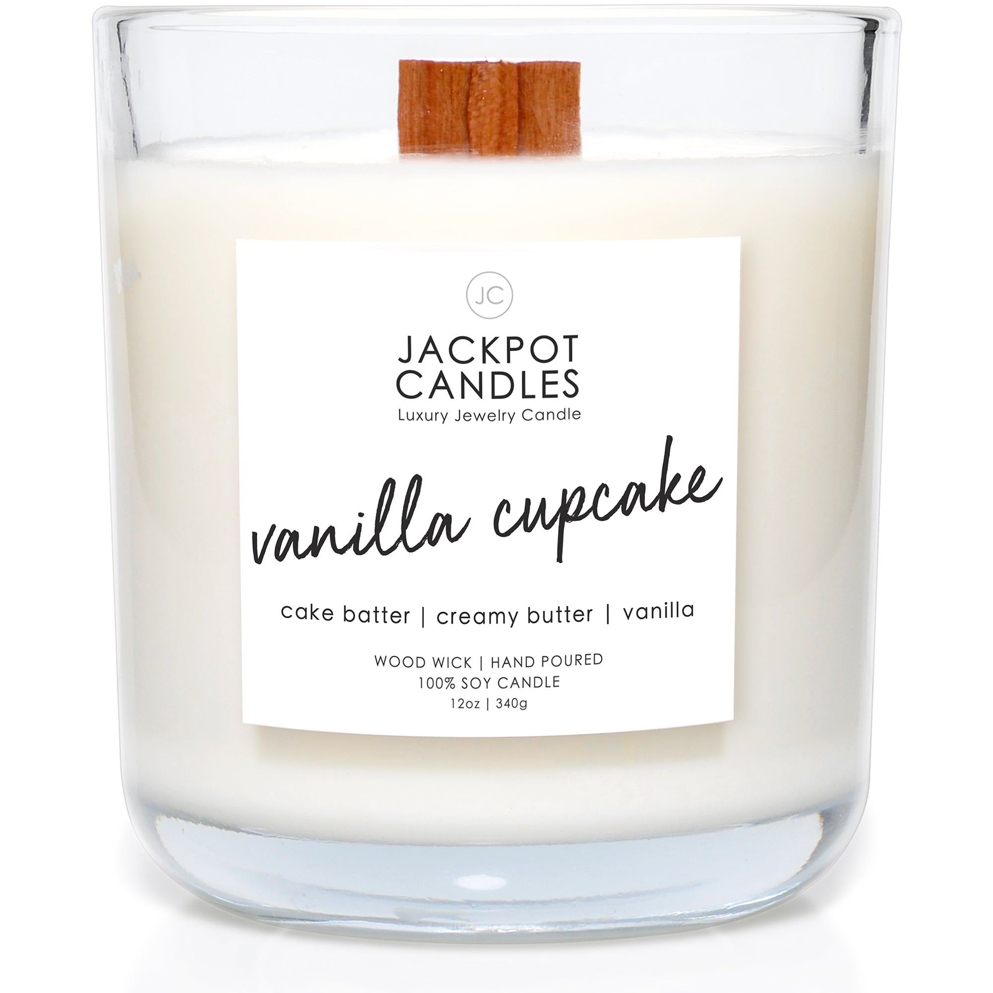 Vanilla Cupcake Wooden Wick Candle