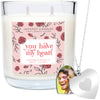 Custom Photo You Have My Heart Candle