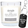 Custom Keychain Message Personalized Candle for Fathers Day