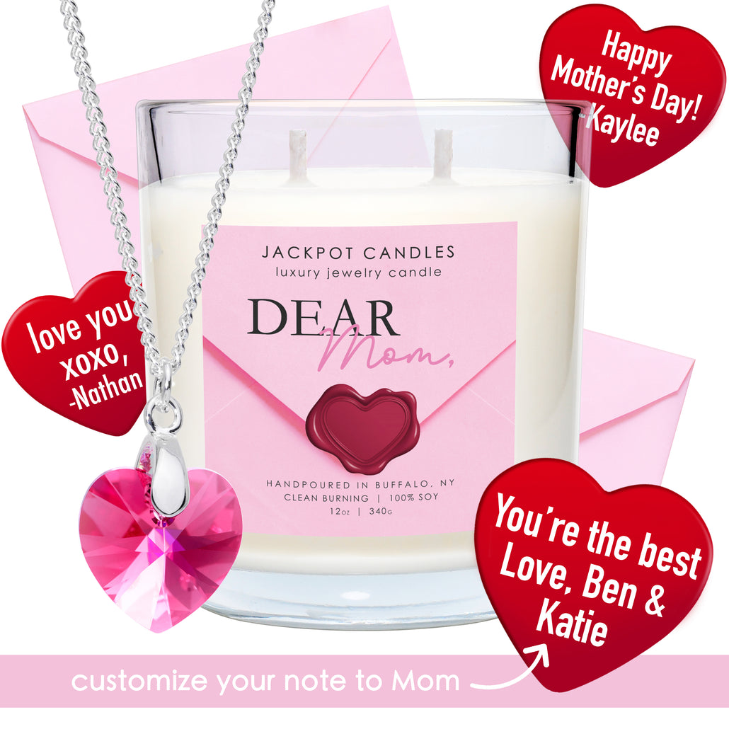 Dear Mom Message Personalized Candle