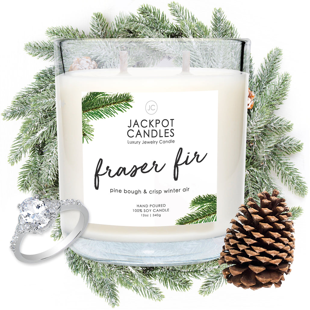 Fraser Fir Candle with Jewelry Ring