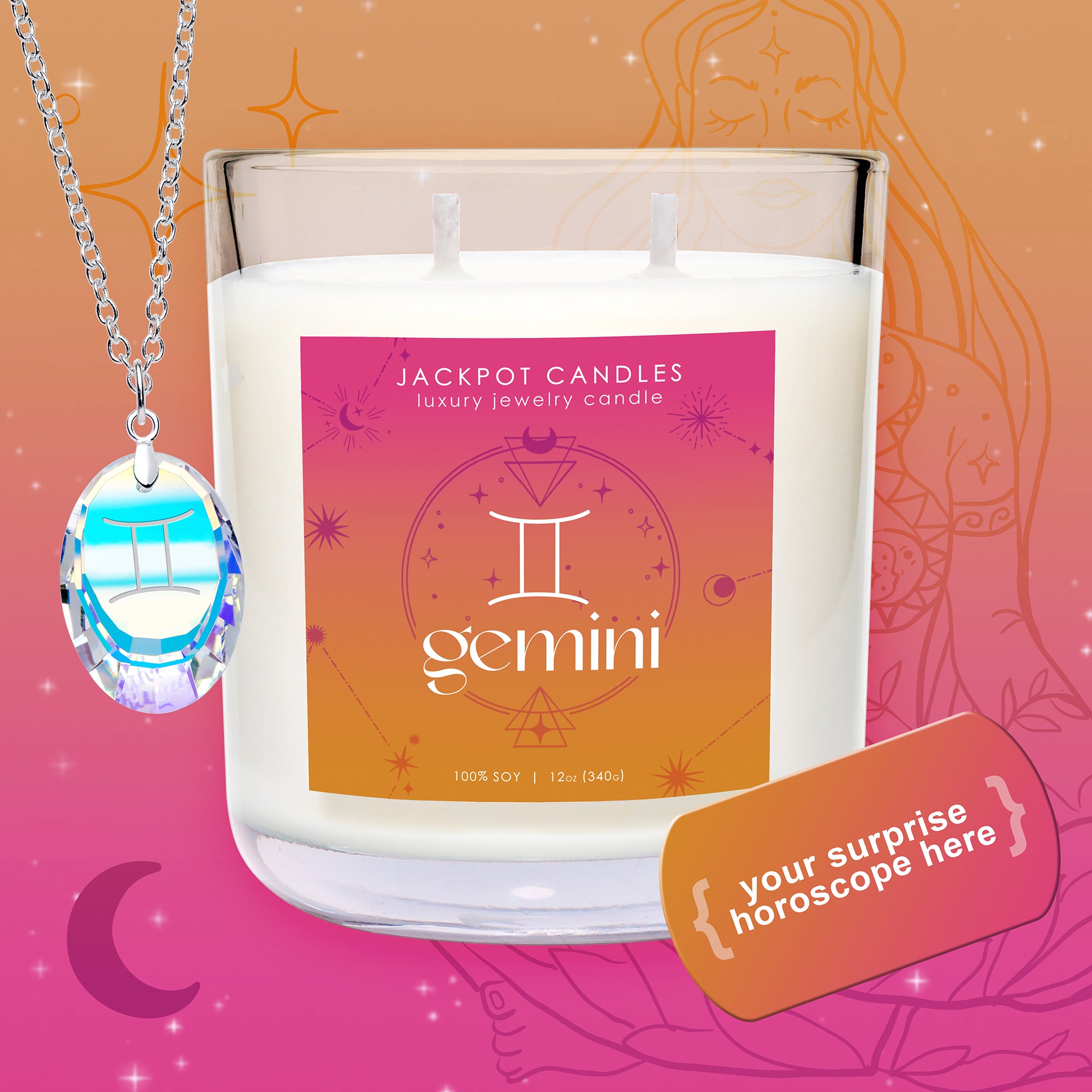 Zodiac Surprise Horoscope Candle Gemini