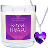 Royal Heart Candle Created with Swarovksi Cyrstals