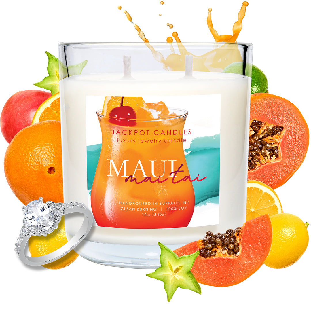[Exclusive] Maui Mai Tai Double Wick Jewelry Ring Candle