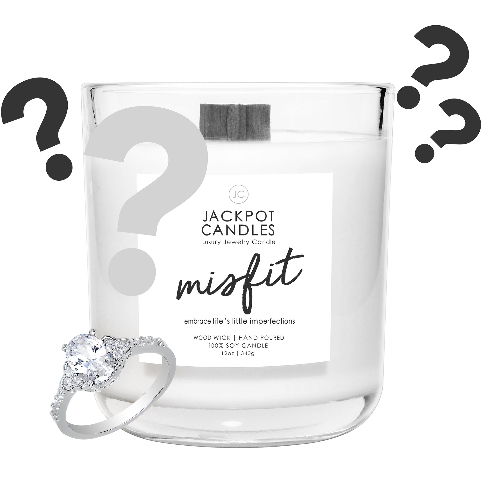 Mystery Misfit Wooden Wick Candle