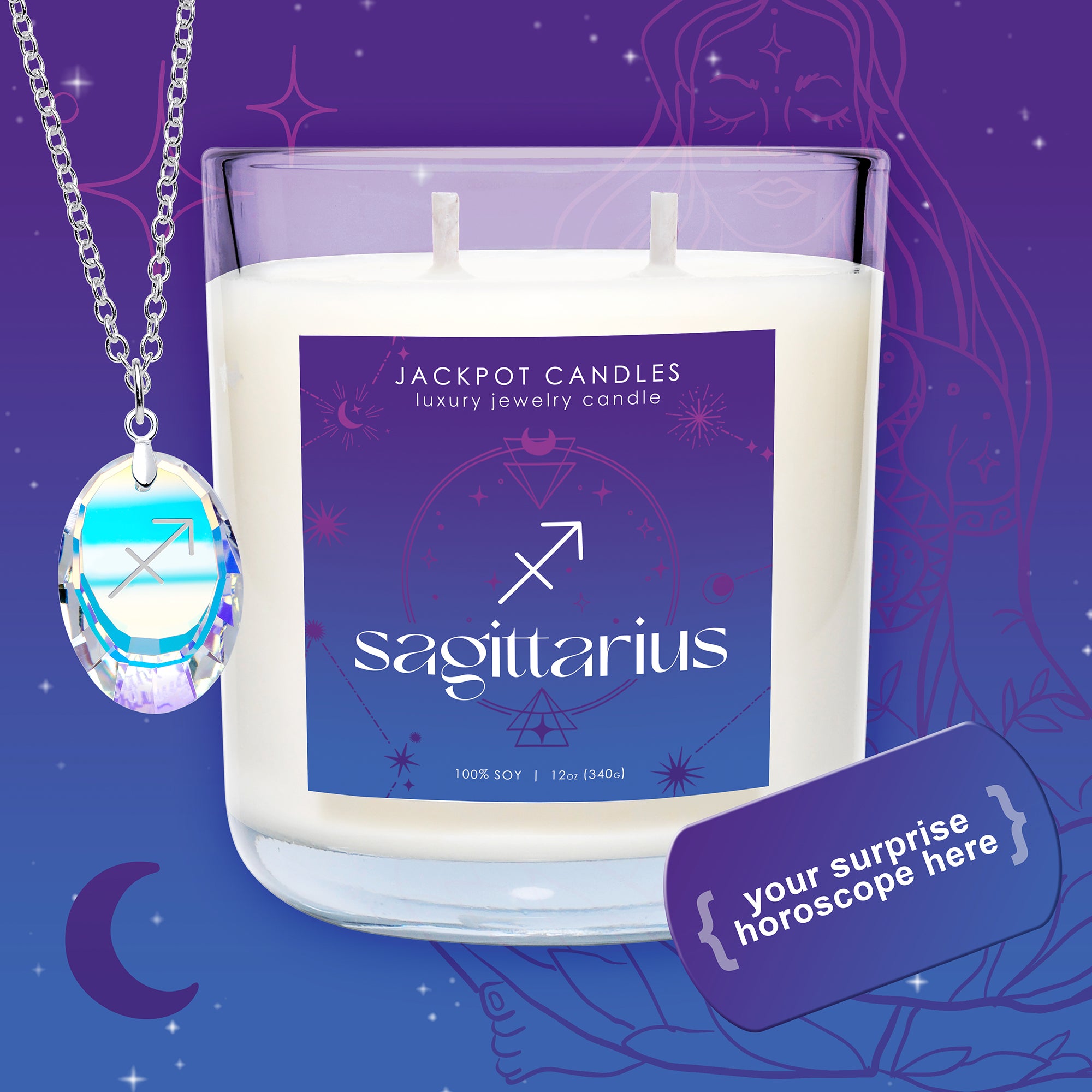 Jackpot Candles Zodiac Necklace Candle Zodiac Surprise Horoscope