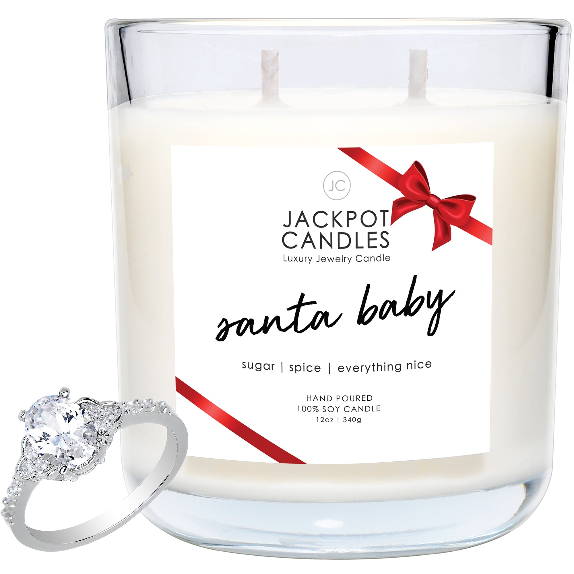 Santa Baby Candle with Bath Bomb Gift Set