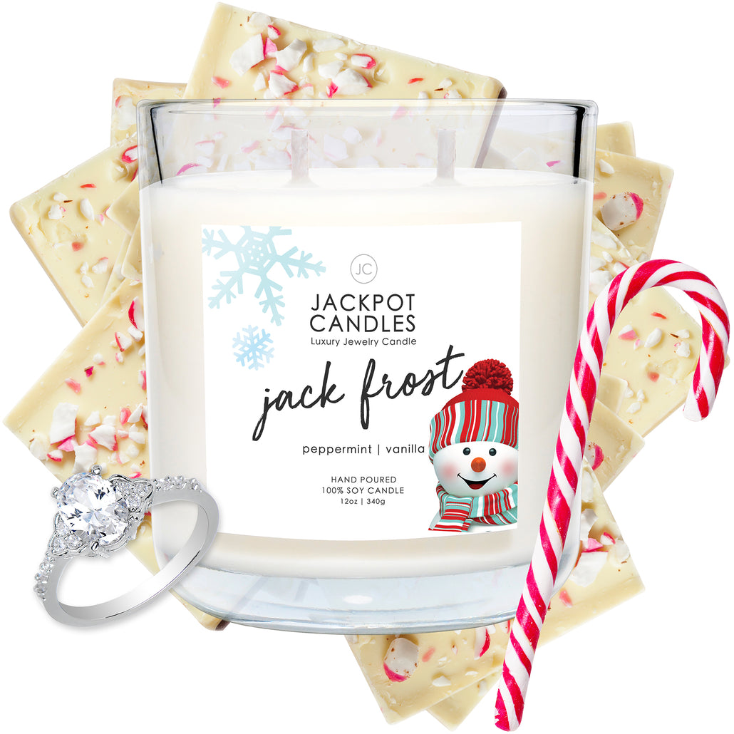 Jack Frost Candle with Jewelry Ring