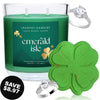 Emerald Isle Candle with Clover Bath Bomb Gift Set