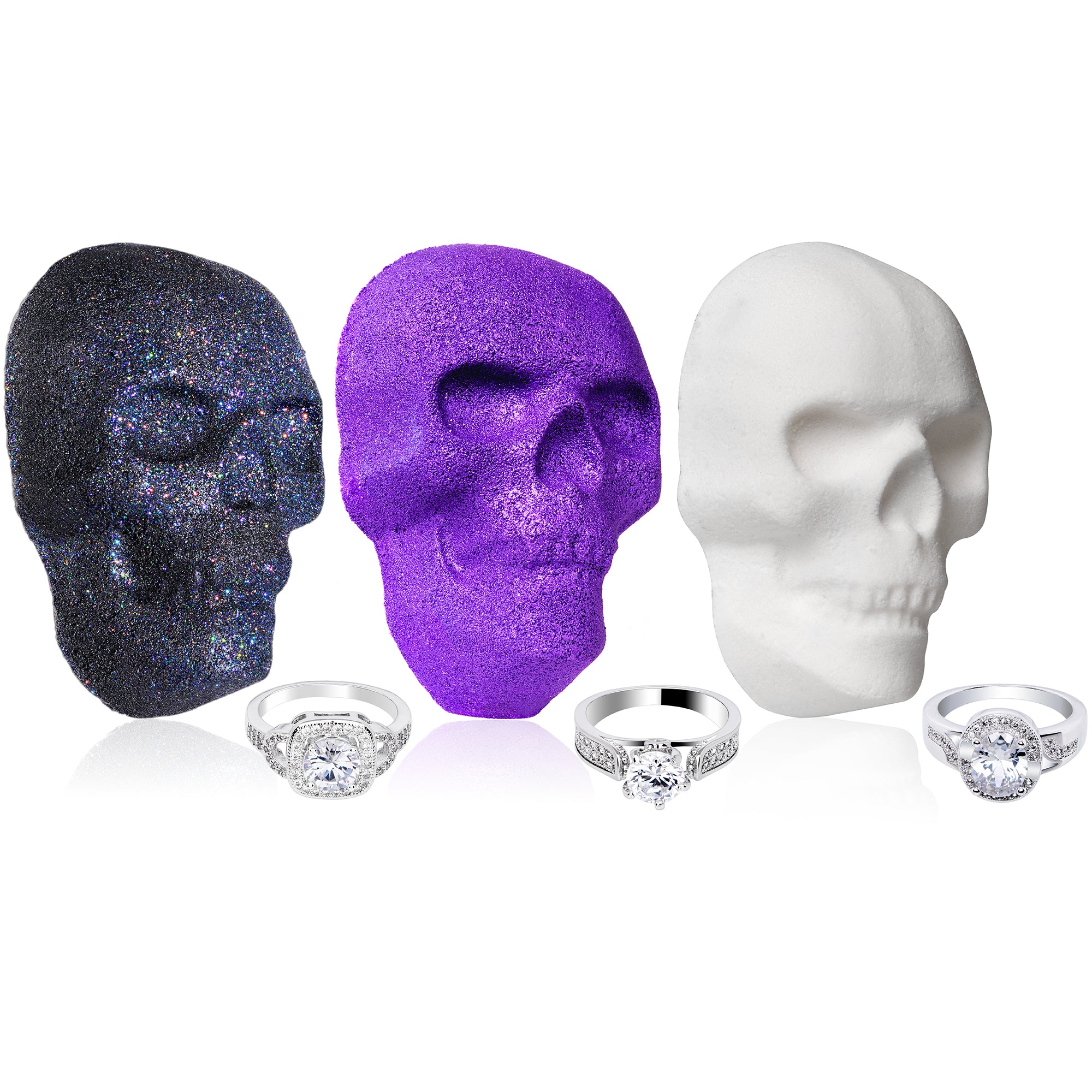 Halloween Drop Dead Gorgeous Skull Bath Bomb 3 Pack Gift Set