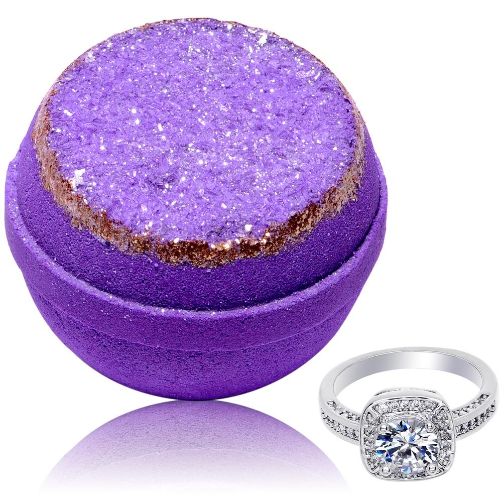 Purple Amethyst Geode Bath Bomb 3 Pack Gift Set