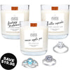 Dessert 3-Pack Wooden Wick Candle Gift Set