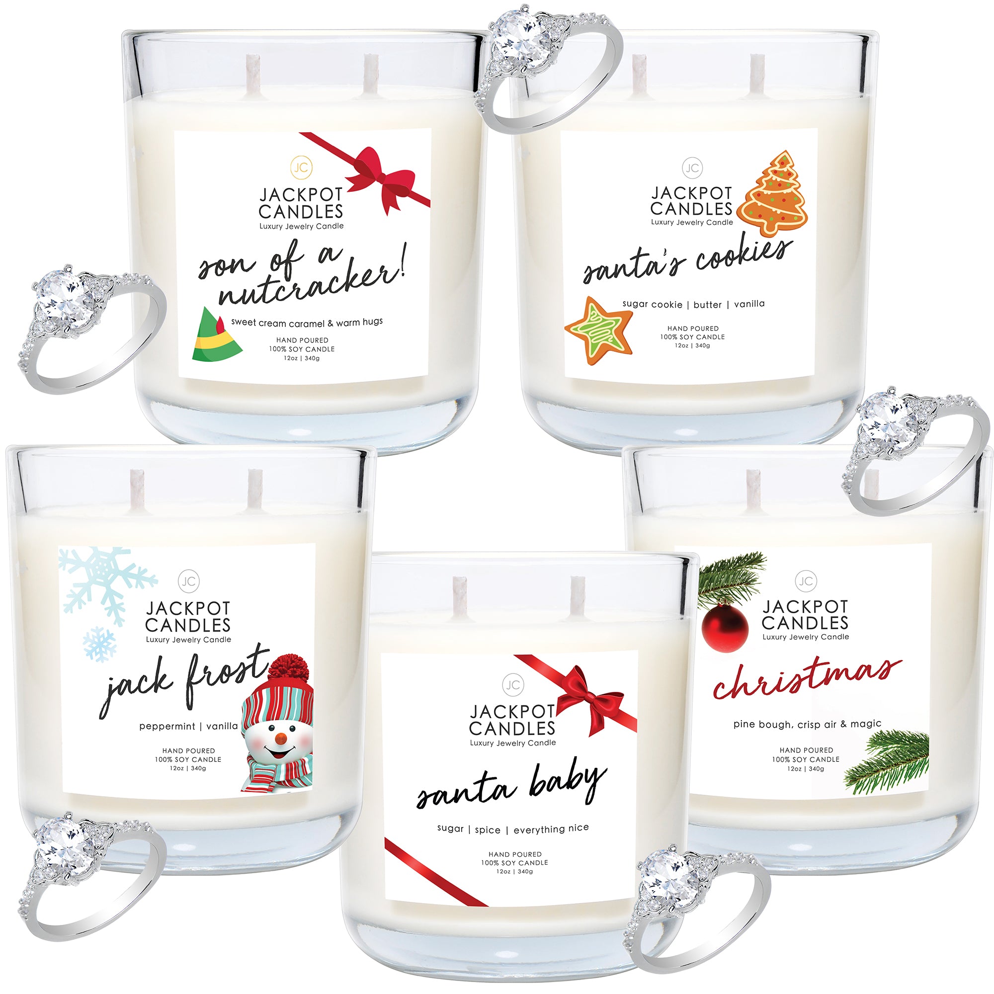 Holiday Sampler 5-Pack Candle Gift Set