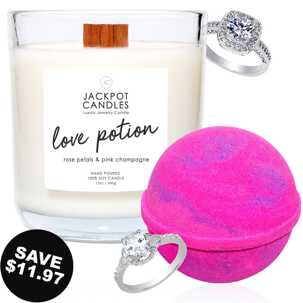 Romantic Intoxicating Love Candle & Bath Bomb Gift Set