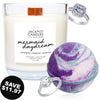 Mermaid Daydream Wooden Wick Candle &amp; Bath Bomb Gift Set