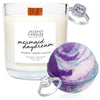 Mermaid Daydream Wooden Wick Candle &amp; Bath Bomb Gift Set