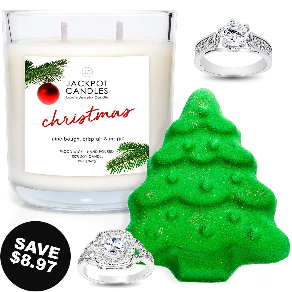 Christmas Candle and Bath Bomb Gift Set