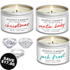 Christmas Candles - 3-Pack Candle Travel Tin Gift Set