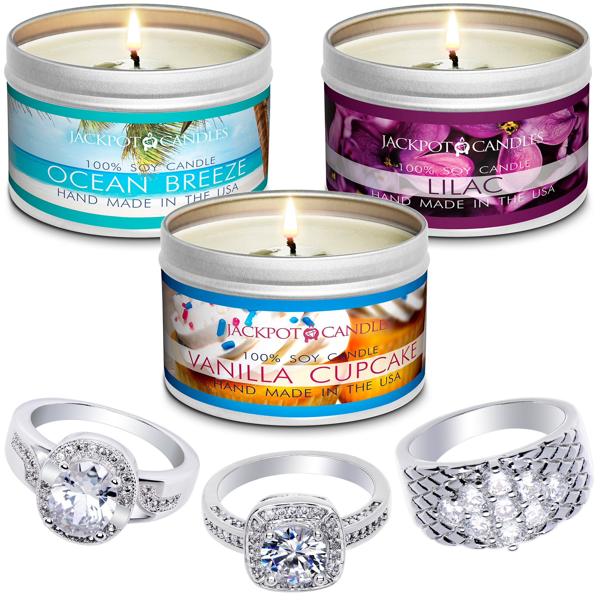 Best Seller 3 Pack Candle Travel Tin Gift Set Jackpot Candles