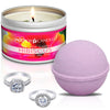 Hibiscus Candle Travel Tin &amp; Bath Bomb Gift Set