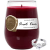 Wine Lovers Red and White Wine Glass Candle Gift Set