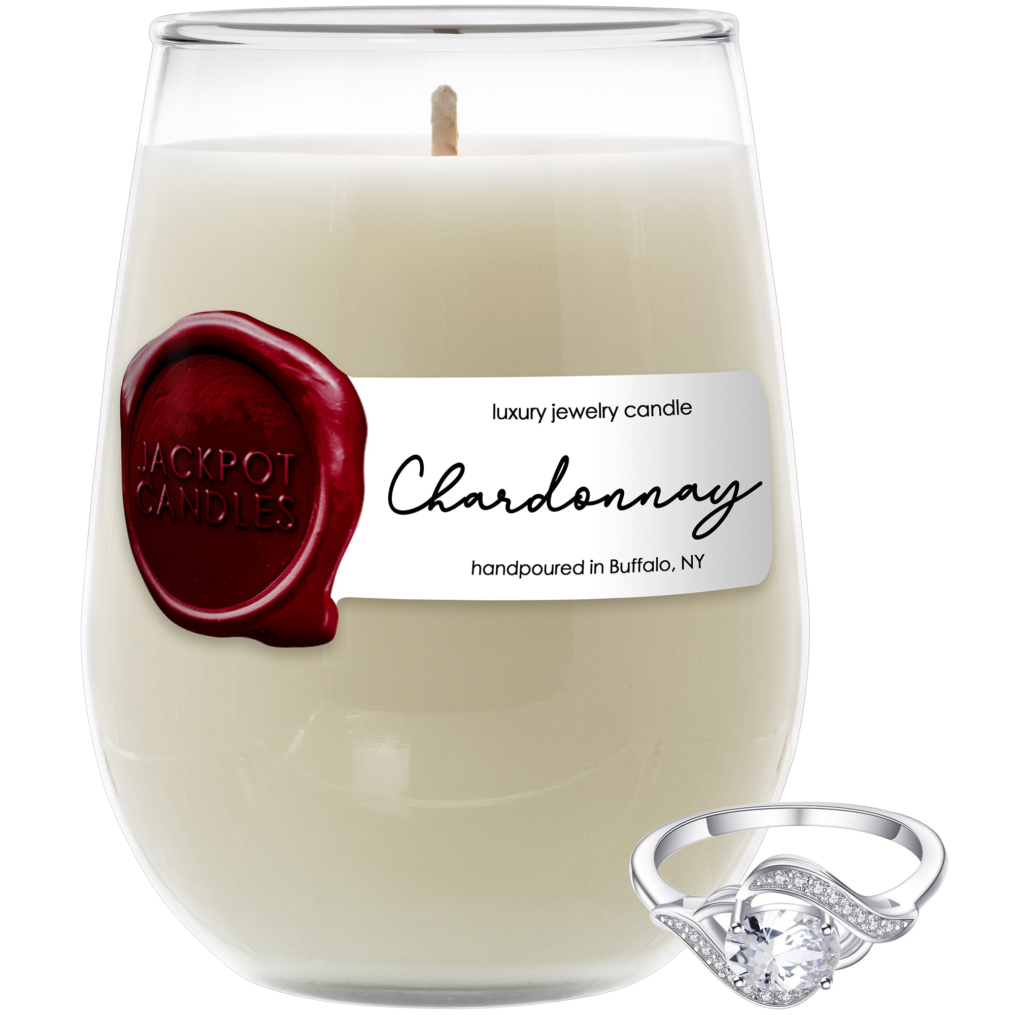 Wine Lovers Red and White Wine Glass Candle Gift Set