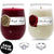 Wine Lovers Red and White Wine Glass Candle Gift Set