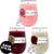 Wine Lovers Red White and Rose Wine Glass Candle Gift Set