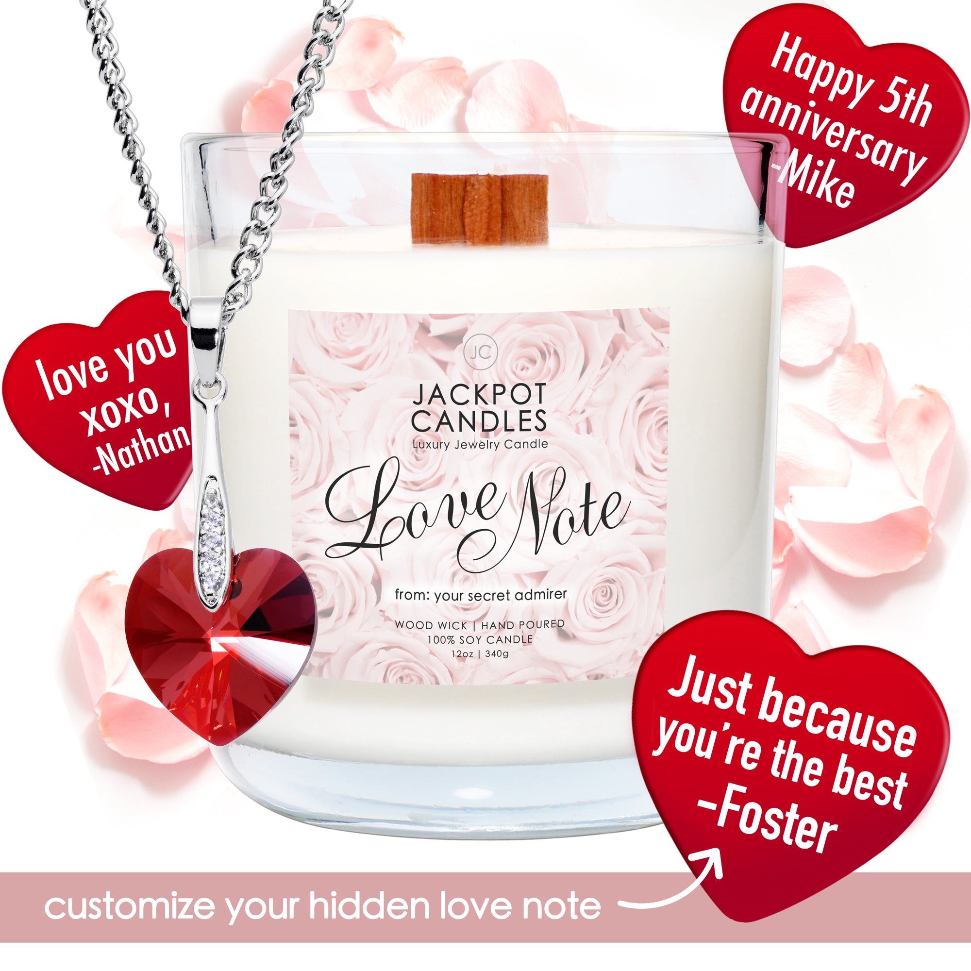 Love Note Personalized Candle