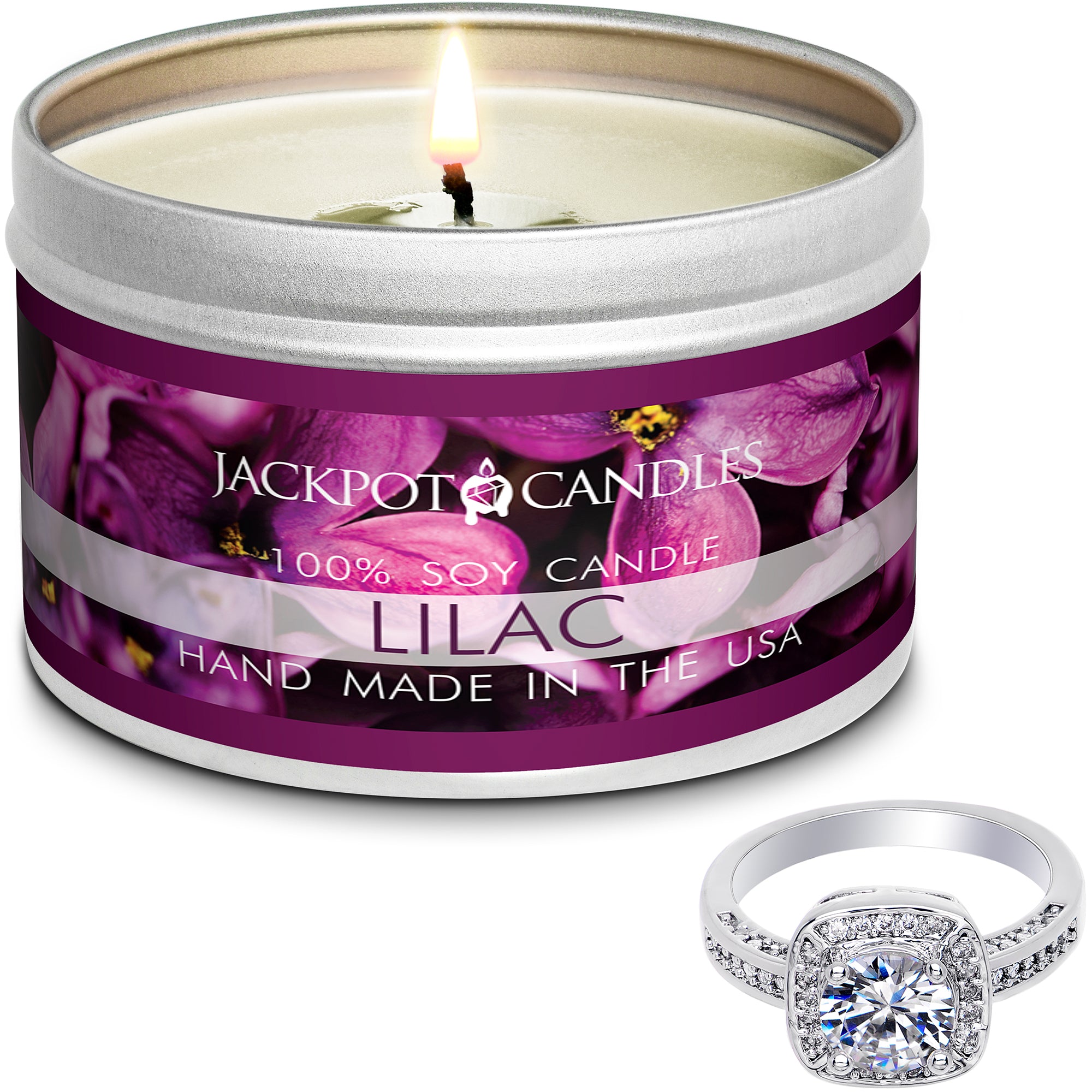 Lilac Candle Travel Tin