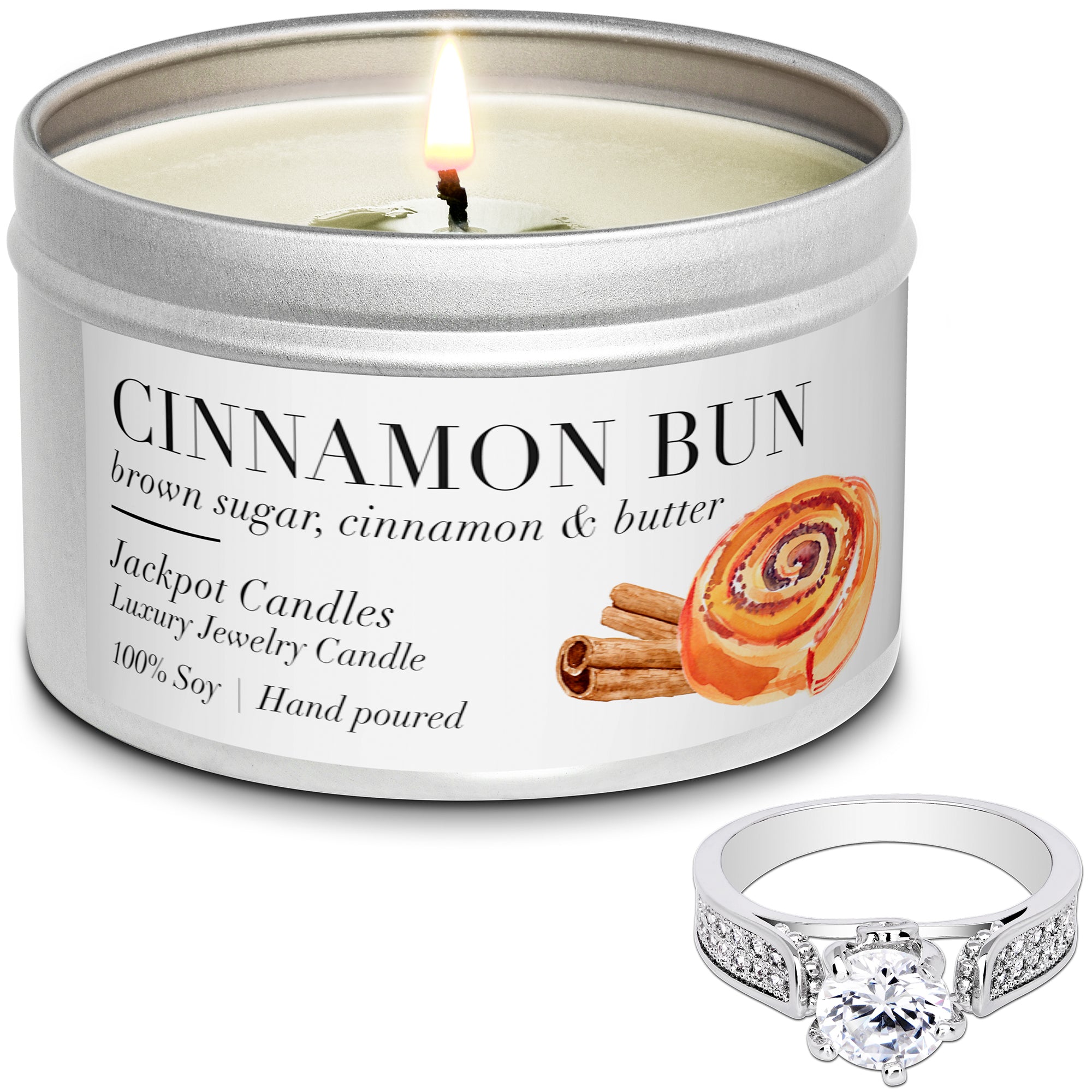 Cinnamon Bun A Jackpot Candle Cinnamon Bun Candle Travel Tin
