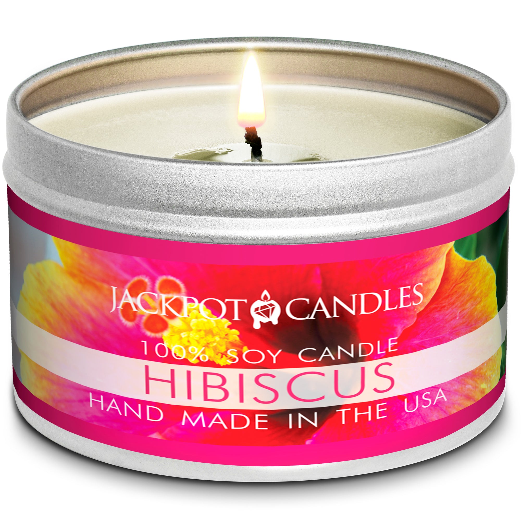 Hibiscus Candle Travel Tin